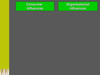 ConsumerConsumer
InfluencesInfluences
OrganizationalOrganizational
InfluencesInfluences
 