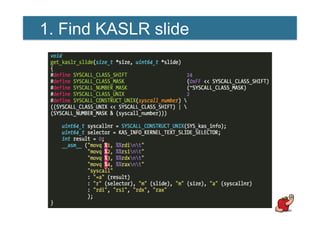 1. Find KASLR slide
 