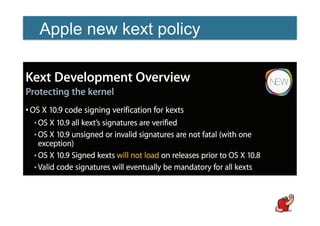Apple new kext policy
 