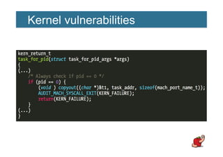 Kernel vulnerabilities
 