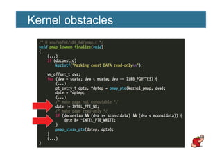 Kernel obstacles
 