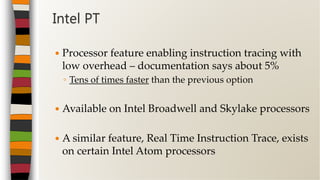 [CB16] COFI break – Breaking exploits with Processor trace and ...