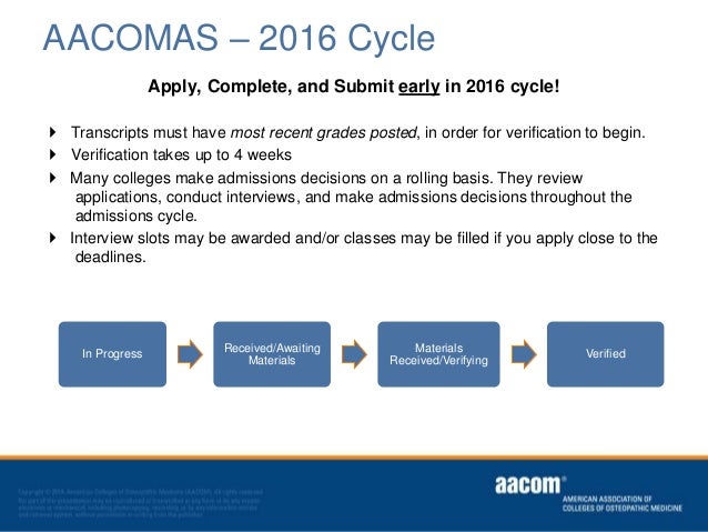 aacom recruitment presentation 2016 aacomas letter of recommendation requirements