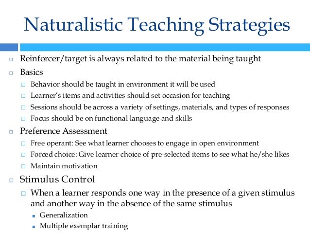 Naturalistic Aba Examples Naturalistic Teaching Methods – Naturalistic teaching in ABA – EXGRJU