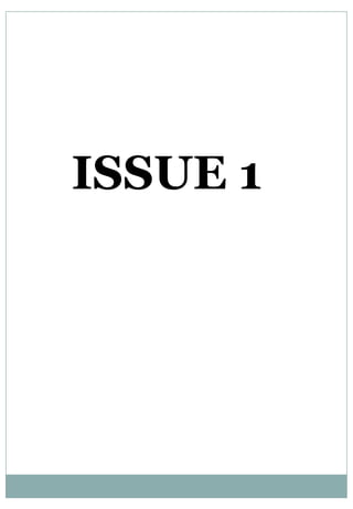 ISSUE 1
 