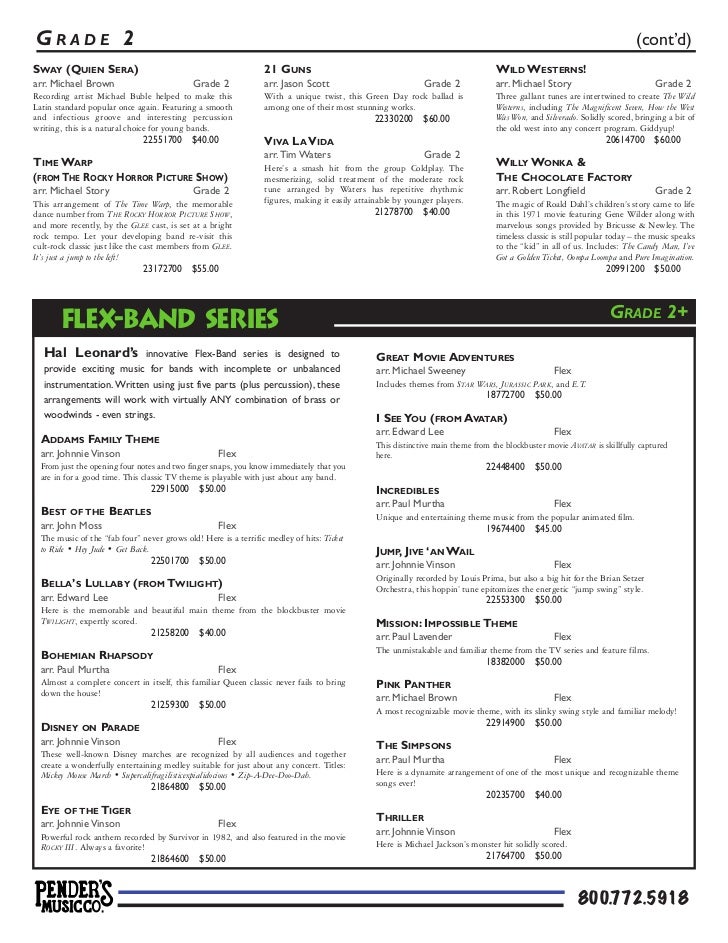 Pender S Picks The Pops 2012 Concert Band Sheet Music Pdf