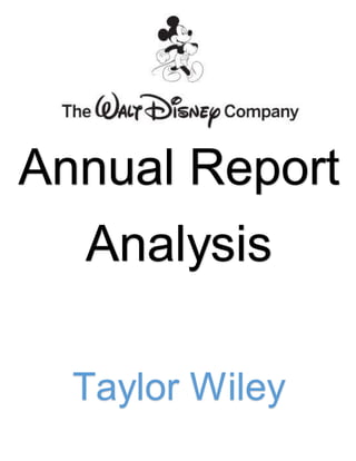 Annual Report
Analysis
Taylor Wiley
 