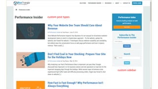 custom post types
custom sidebar
 