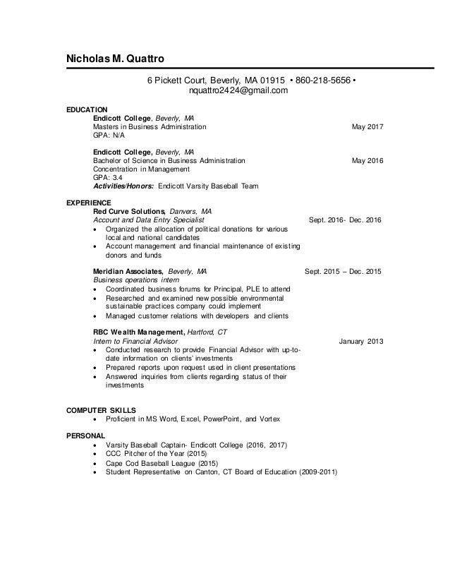 My Professional Resume My Professional Resume