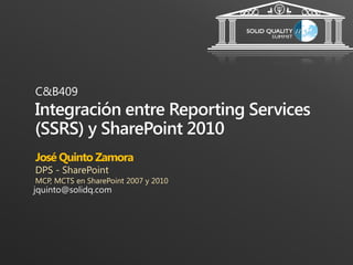 José Quinto Zamora
DPS - SharePoint
MCP, MCTS en SharePoint 2007 y 2010
 