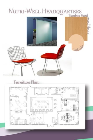 Furniture Plan
Bamboo Hard
woodFloors
Wall C
olor
Nutri-Well Headquarters
 