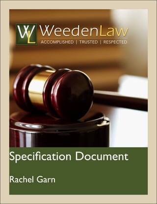 Specification Document
Rachel Garn
 