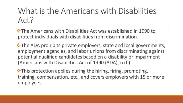 Americans With Disabilities Act Training Presentation (ADA) Americans With Disabilities Act Training Presentation (ADA)