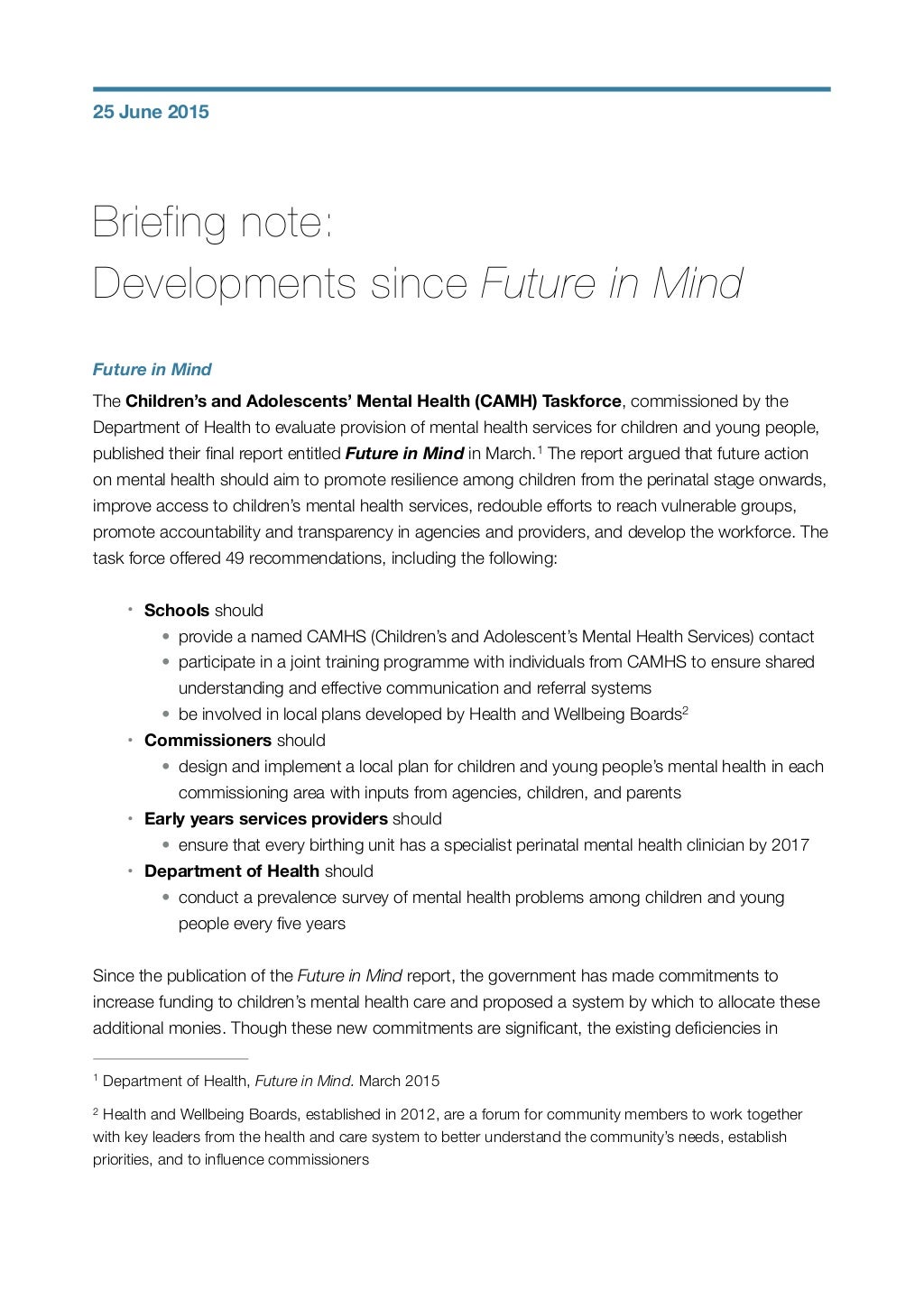 Writing Sample briefing 