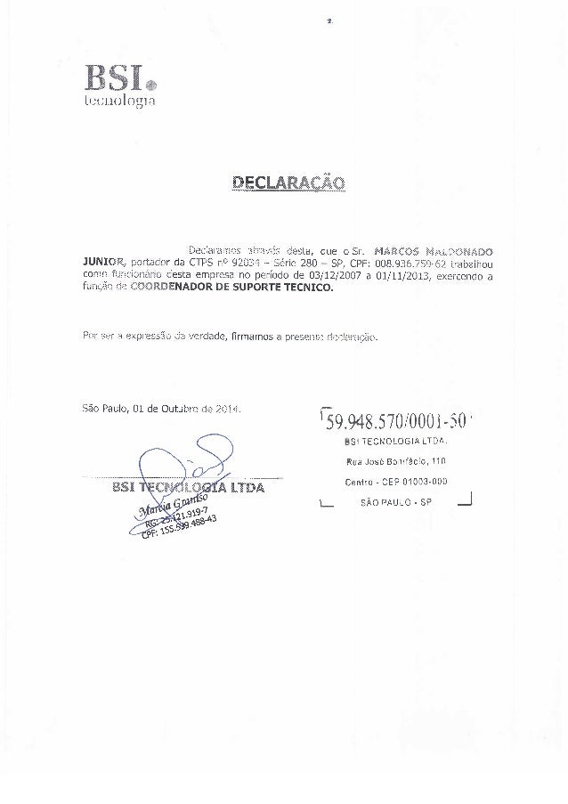 carta de referencia