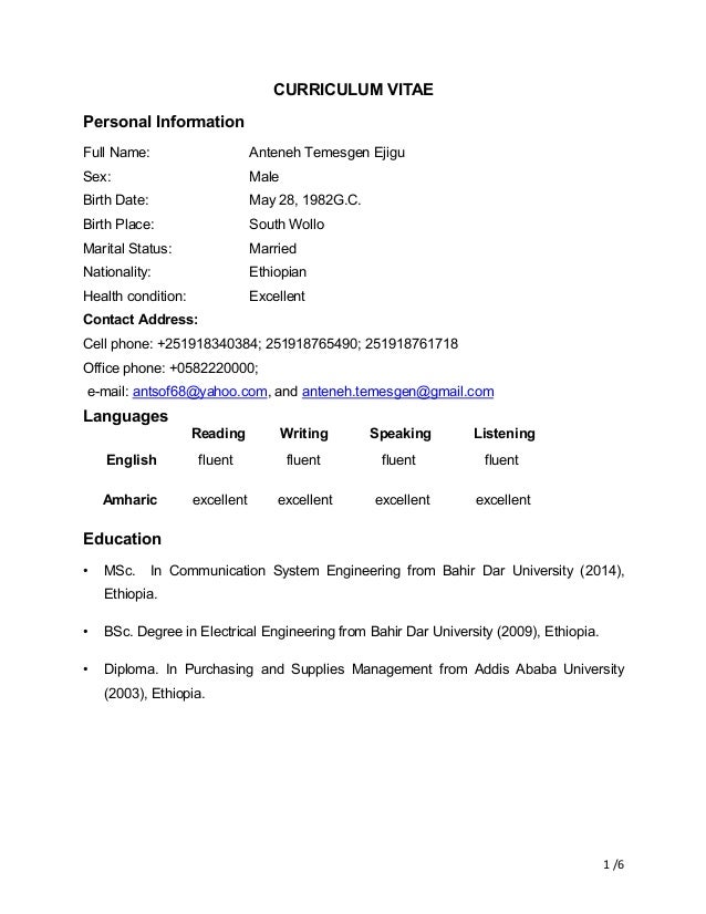 How to write a curriculum vitae image