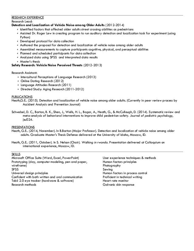 research on resumes