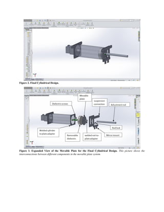 Figure 2. Final Cylindrical Design.
Figure 3. Expanded View of the Movable Plate for the Final Cylindrical Design. This picture shows the
interconnections between different components in the movable plate system.
 