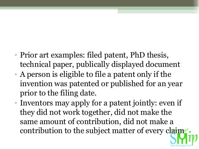 prior art thesis The thesis report documents the results of the master's thesis project (use: the thesis report contains a chapter with prior art that describes previous work and. prior art thesis The thesis report documents the results of the master's thesis project (use: the thesis report contains a chapter with prior art that describes previous work and.