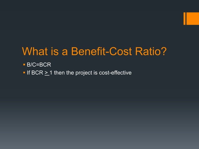 Cost Benefit Analysis CBA PPT