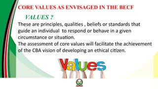 Comprehensive Assessment of Core Values in Kenyan Education | PPTX