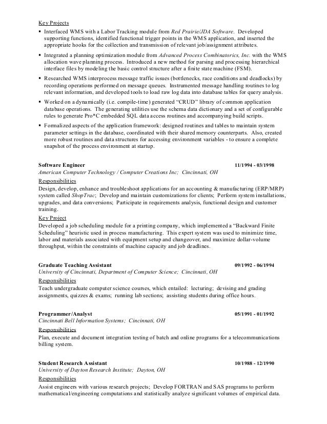 Oracle manufacturing functional resume