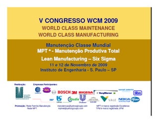 WCM e Lean - Manutenção Industrial