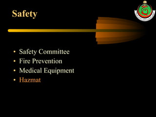 Safety Safety Committee Fire Prevention Medical Equipment Hazmat 