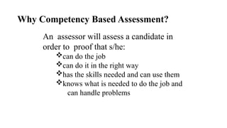 Competence Based assessment notes presentation | PPTX