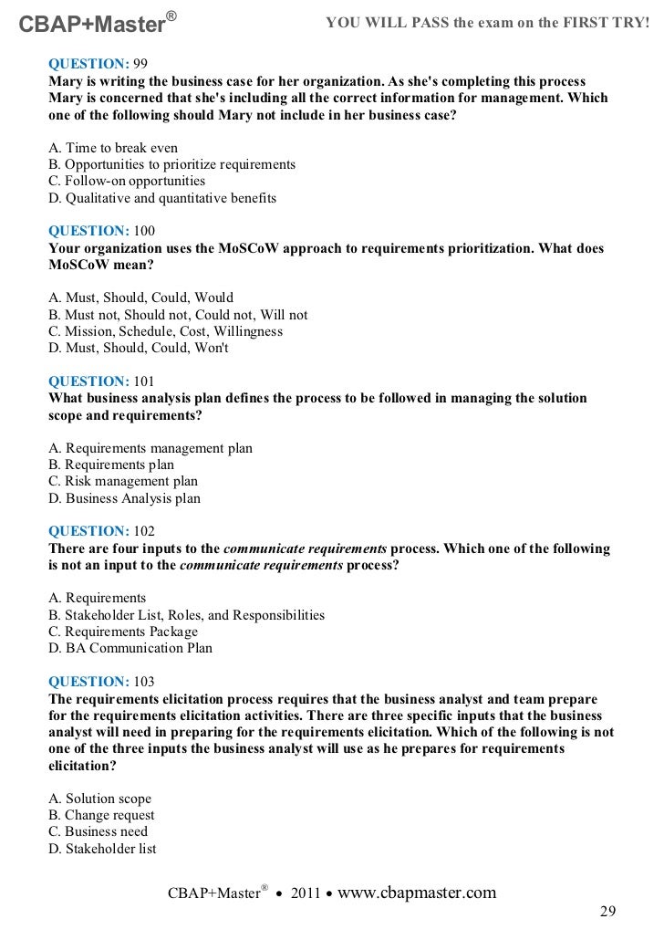 cbap master 150 free questions