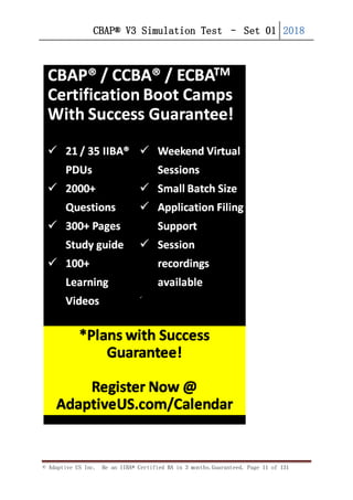 FREE CBAP v3 Simulation Question test-set 01 | PDF