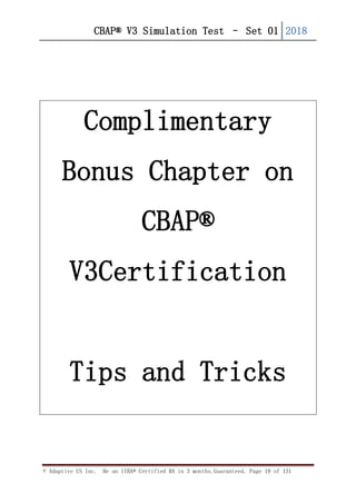 FREE CBAP v3 Simulation Question test-set 01 | PDF