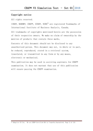 FREE CBAP v3 Simulation Question test-set 01 | PDF