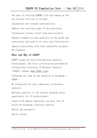 FREE CBAP v3 Simulation Question test-set 01 | PDF
