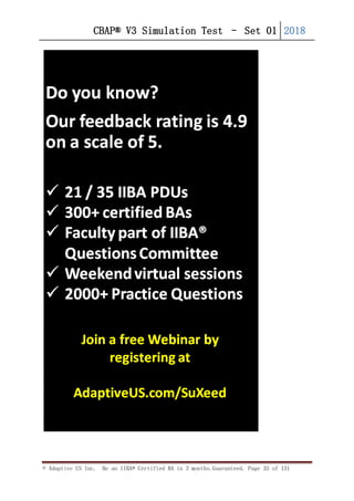 FREE CBAP v3 Simulation Question test-set 01 | PDF
