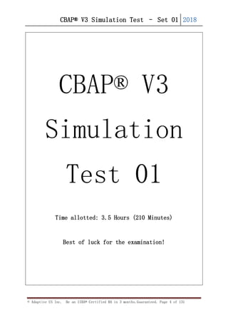 FREE CBAP v3 Simulation Question test-set 01 | PDF