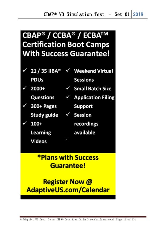 Free Cbap V3 Simulation Question Test Set 01 - 