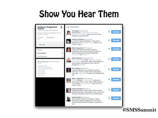 Guest or Topic RequestsShow You Hear Them
#SMSSummit
 
