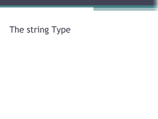 The string Type 