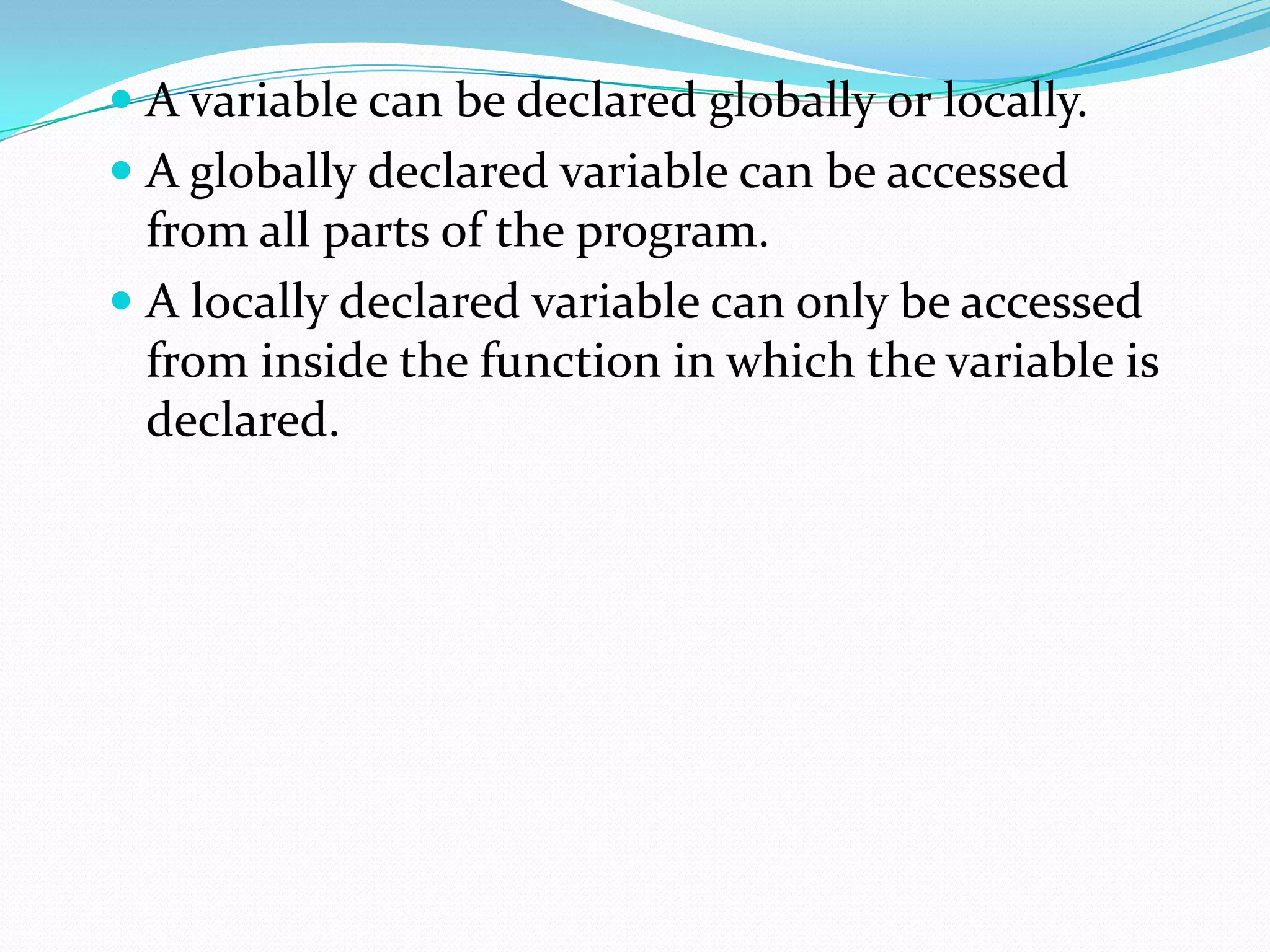CommentsExplanations or annotations that are included in a program for documentation and clarification purpose.Completely ignored by the compiler during compilation and have no effect on program execution.Starts with ‘/*’ and ends with ‘*/’Some compiler support comments starting with ‘//’