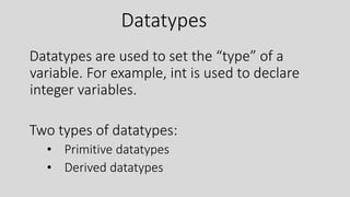 C_BASICS FOR C PROGRAMMER WITH SRIVATHS P | PPTX | Programming ...