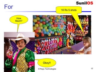 © Rays Technologies
For 10 Rs 5 shots
How
Much?
Okey!!
10/14/16 17
 