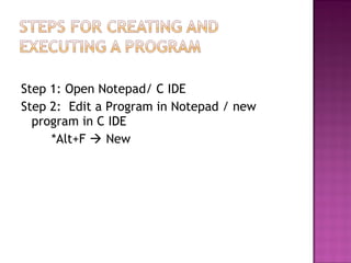 How to execute a C program | PPT