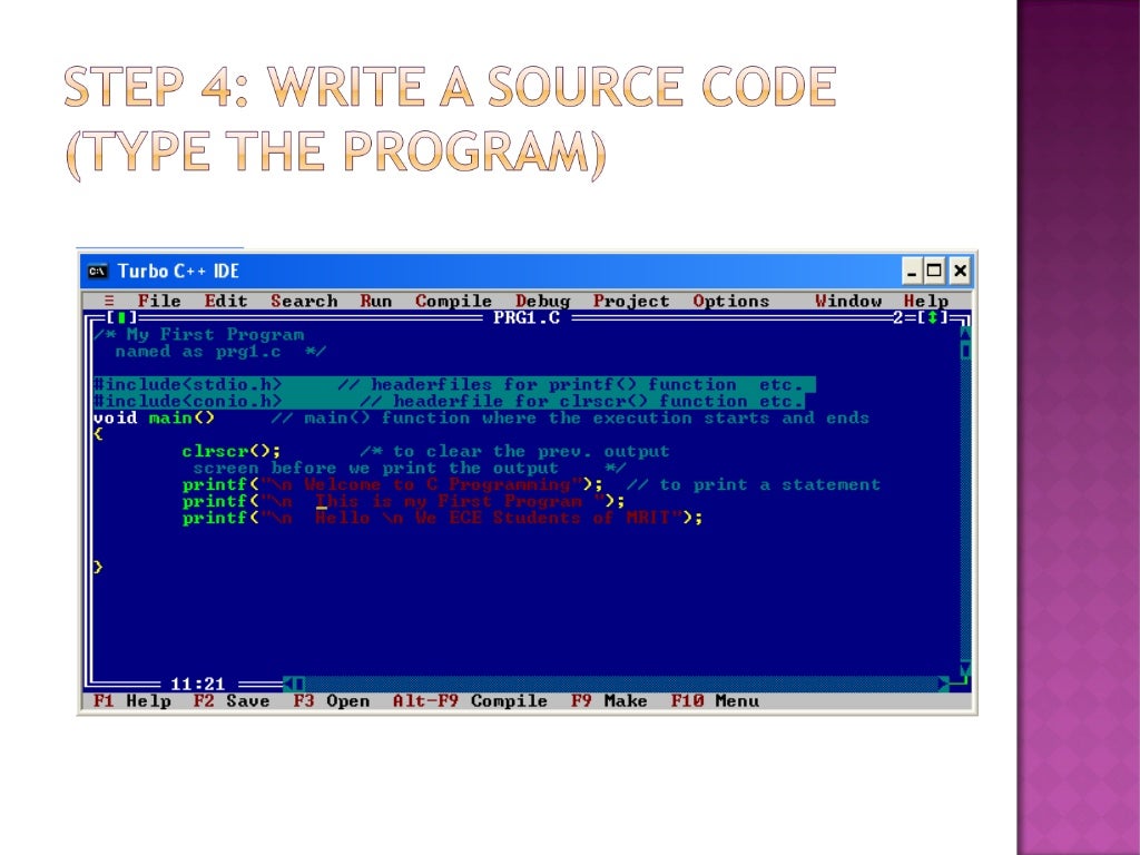 How to execute a C program