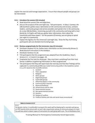 Community Based approaches training manual 2017 | PDF
