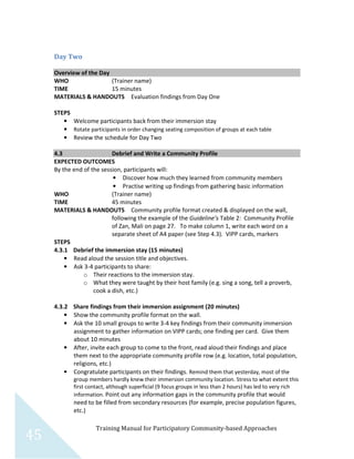 Community Based approaches training manual 2017 | PDF