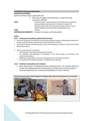 Community Based approaches training manual 2017 | PDF