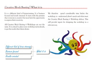 R Sridhar on Creative Block Busting© - powerful way to get new ideas | PDF