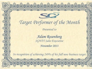 Target Performer of the Month - November 2013