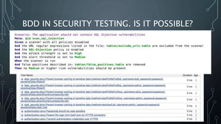 BDD IN SECURITY TESTING. IS IT POSSIBLE?
 